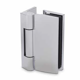 [L-23200509065 (Discontinued)] ZUPPA duschdörr gångjärn glas-vägg 90°, öppning utanför glas 8/10mm, mässing förkromad