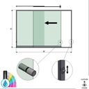 SunView model 3 opening links 2-baans halve hoogte L=xxxxmm (max. 3000mm) H=xxxxmm (max. 1700mm), aluminium ARMOR RAL (incl. sloten, rvs deurgreep en meenemers excl. glas)