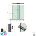 SunView Modell 3 rechte Öffnung 2-spurig volle Höhe L=xxxxmm (max. 3000mm) H=xxxxmm (max. 2600mm), Aluminium ARMOR RAL (inkl. Schlösser, Edelstah-Türgriff und Mitnehmer exkl. Glas)