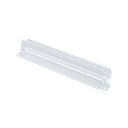 Shower door seal with water deflector and lower bellows for glass 8mm L=2200mm, plastic transparent