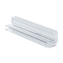 Shower door seal 90° with magnet for glass 8mm L=2200mm, plastic transparent