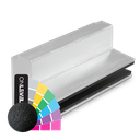 AIRFORCE L=4500mm for glass 17.52/21.52mm, aluminium RAL matt