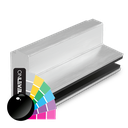 AIRFORCE L=5000mm voor glas 17.52/21.52mm, aluminium RAL glanzend