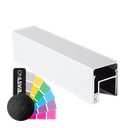 LAZORTRACK complete set 42x48mm glass mounting, glass 8-11mm L=5mtr aluminum RAL struct.