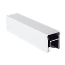 LAZORTRACK complete set 42x48mm glass mounting, glass 12-13.5mm L=5mtr aluminum mill finish