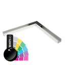 LAZORTRACK wall handrail 42x34mm inside corner 90°, alum. RAL shiny
