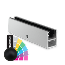 KAZIWALL side profile glass 16.76/17.52mm L=5000mm, aluminum RAL matt