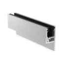 KAZIWALL side profile 2-piece glass 20.76/21.52mm L=2500mm, aluminum natural anodized