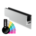 KAZIWALL side profile 2-piece glass 20.76/21.52mm L=5000mm, aluminum RAL shiny