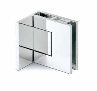 [23100009065] EXCITE duschdörr gångjärn glas-vägg 90°, 2-riktning glas 8/10mm, mässing förkromad