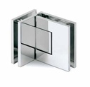EXCITE duschdörr gångjärn glas-glas 90°, 2-riktning glas 8/10mm, mässing förkromad
