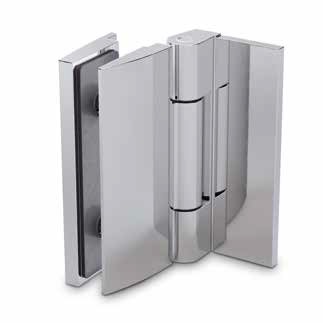 [23200009065] ZUPPA duschdörr gångjärn glas-vägg 90°, öppning inuti glas 8/10mm, mässing förkromad