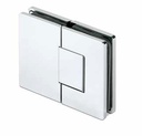 XTREME shower door swing hinge, glass-glass 180° with zero position adjustment for glass 8/10mm, brass chrome plated