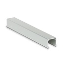 Håndliste U-profil 26x23x2mm, L=200mm naturanodiseret aluminium