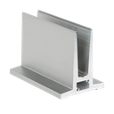 Glass profile TL-4010, L=200mm aluminum natural anodized