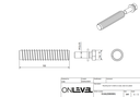 TF-6620 Mounting Set on wood steel zinc plated