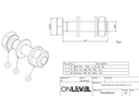 TF-6620 Mounting Set on steel M10x45mm AISI 316