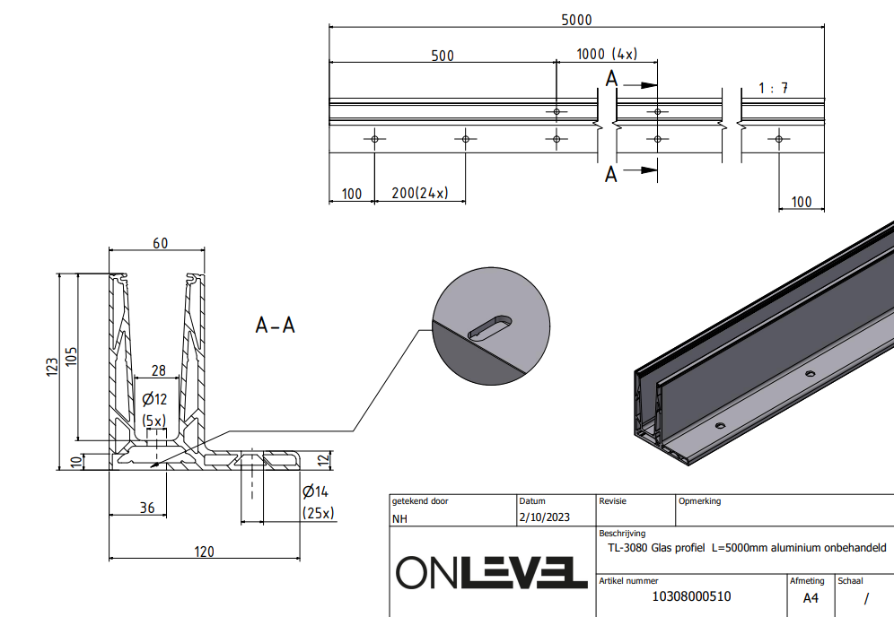 TL-3080 Glass Profile