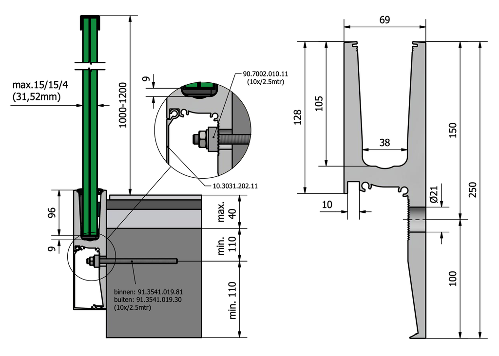 TL-3031 Glas Profil