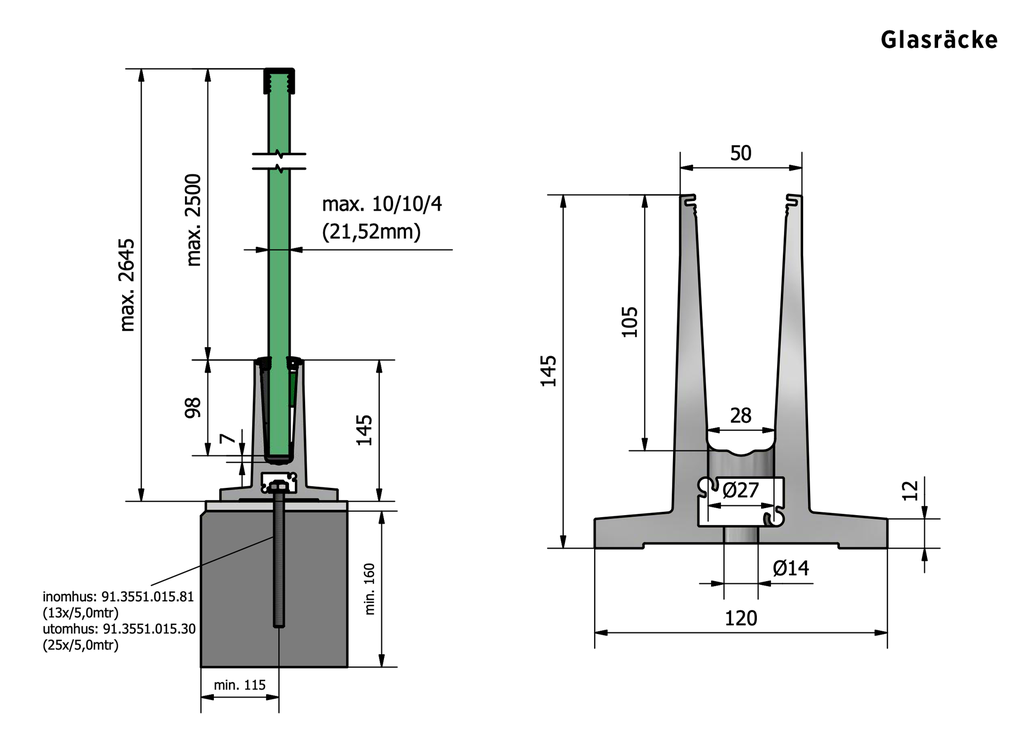 TL-4010 Glasprofil