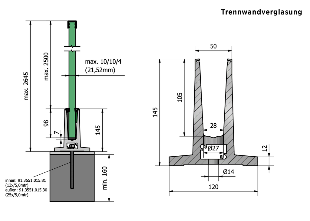 TL-4010 Glasprofil