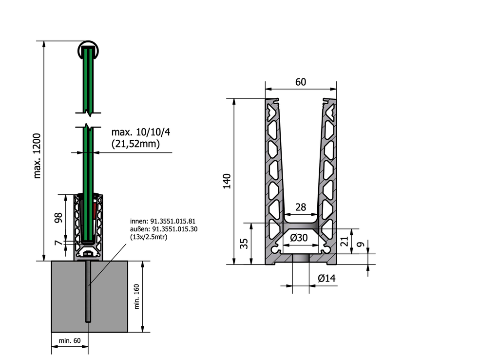 TL-6020 Glasprofil