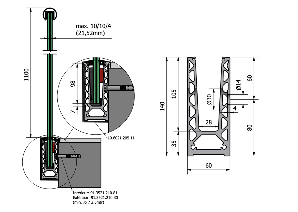 TL-6021 Glasprofil