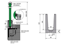 Glas Profil TL-6030, L=2500mm Aluminium natur eloxiert