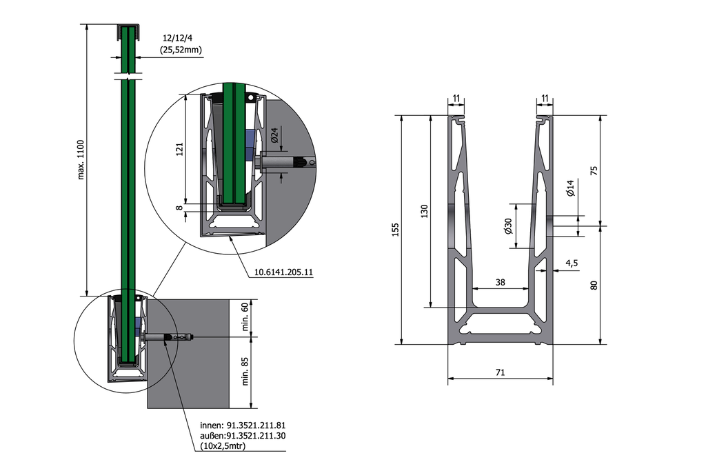 TL-6141 Glasprofil