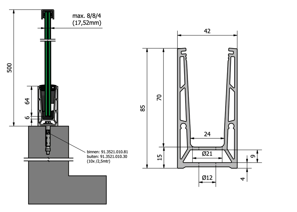 TL-6500 Glasprofil