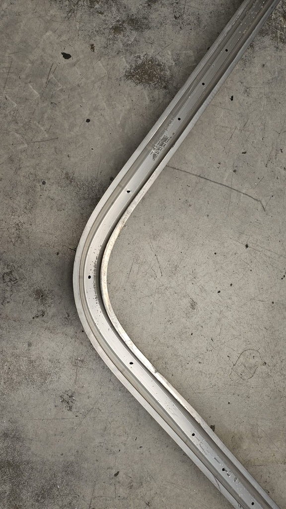 Bend-Fit glas profiel TL-6020 L=6000mm, aluminium (max. te gebruiken na buigen L=5000mm)