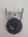 KRONOS, 2K instelring bovenzijde plastic/rubber zwart