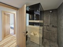 EXCITE Glas rubber voor gebruik in de sauna glas-muur 180° voor glas 8/10mm (let op: draaglast gereduceerd tot 35kg)