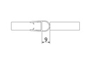 Douche deur afdichting met balg voor glas 8mm L=2200mm, kunststof zwart