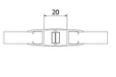 Douche deur afdichting 180° met magneet voor glas 8mm L=2200mm, kunststof transparant