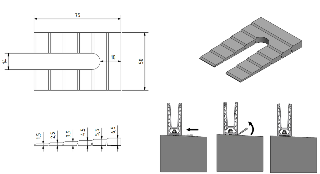 Hoefijzer keg aluminium onbehandeld (VE=20)
