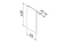 TL-6081 Eindkap links met afdekkap aluminium ARMOR RAL