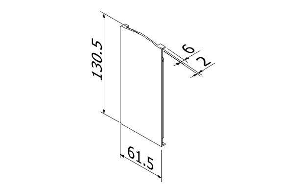 TL-6081 Eindkap rechts aluminium onbehandeld
