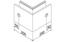 TL-6141 Buitenhoek 90° aluminium onbehandeld