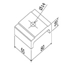 TURBOFLEX TL-6620 afstandhouder Dikte 18mm aluminium RAL structuur