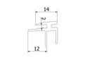 Top-cover 1.0kN, horiz. B=2mm L=5000mm, aluminium ARMOR RAL