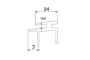 Top-cover 3.0kN, horiz. B=2mm L=5000mm, aluminium RAL mat