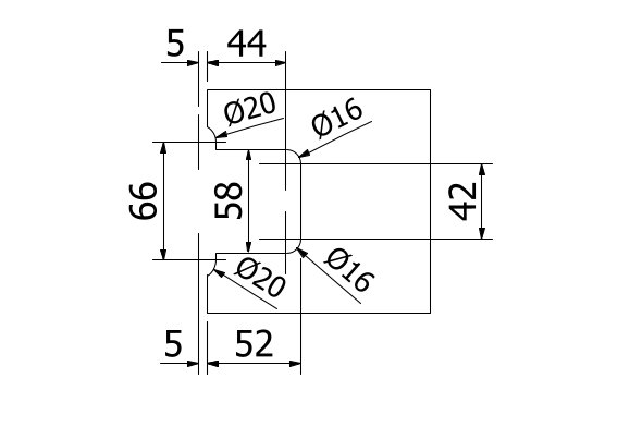 EXCITE douchedeur scharnier glas-wand 90°, 2-richtingen glas 8/10mm, messing verchroomd
