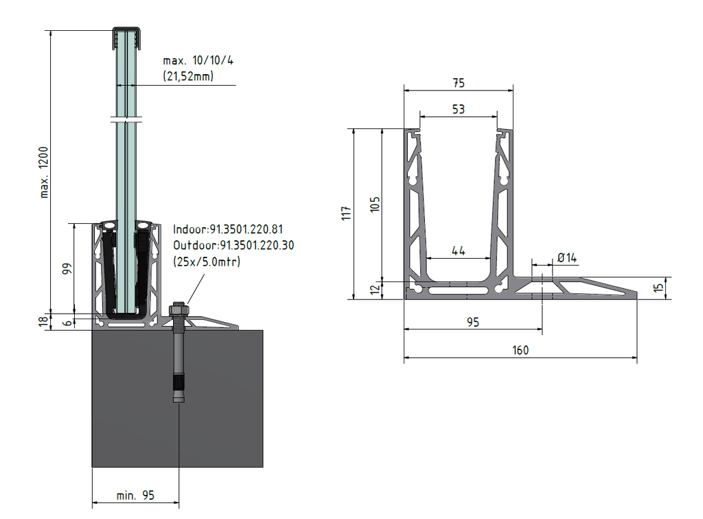 TF-3620 Glass Profile