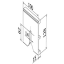 TURBOFLEX TL-6621 afstandhouder Dikte 15mm aluminium RAL mat