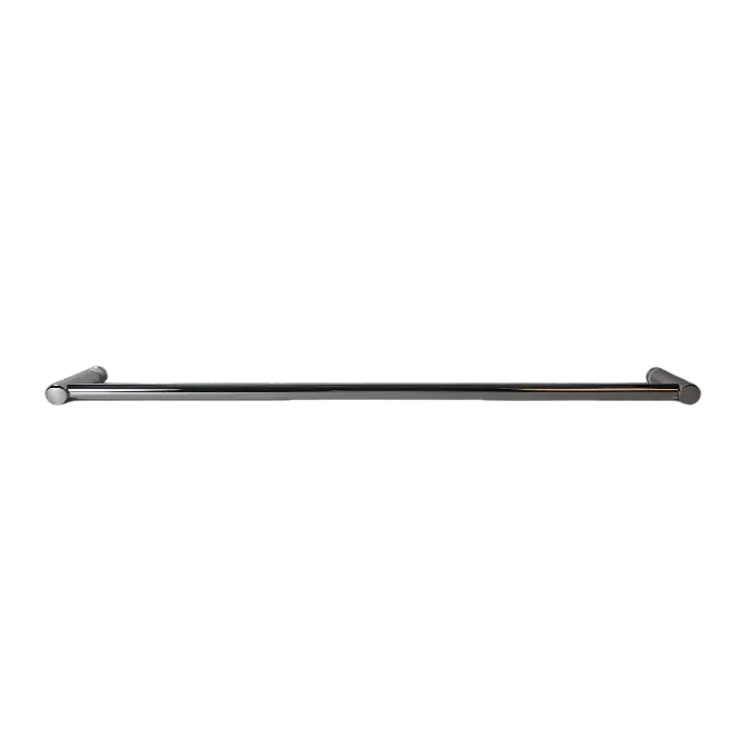 Handdoek houder set glas/wandmontage Ø25mm L=750mm, messing verchroomd