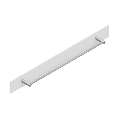 Set de porte-serviettes verre/mural support Ø25mm L=750mm, laiton acier inoxydable brossé