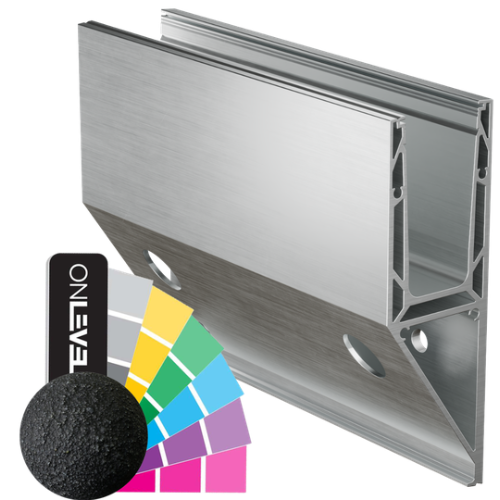 TF-3621 profil verre L=2500mm, alum. RAL rugueux