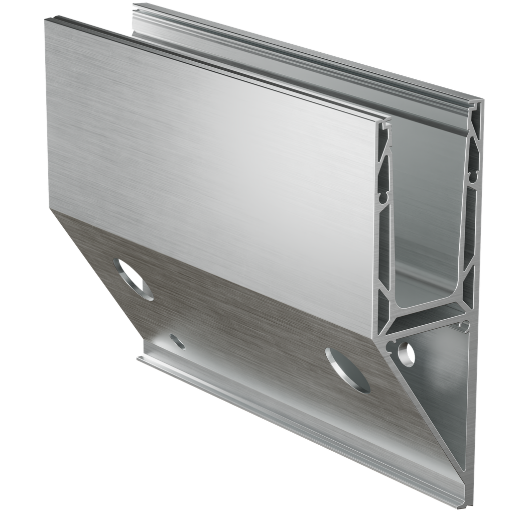 TF-3621 Glass profile L=200mm aluminum natural anodized