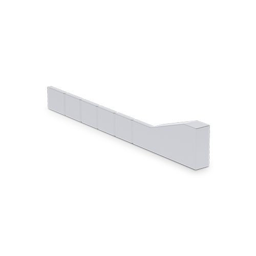 Schwallschutz Endkappe links, 10x6mm Kunststoff verchromt